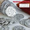 Metal Pirate Coins, Prefdo 35PCS Silver Treasure Coin Set Spanish Doubloon Replicas Fantasy Metal Coins Pirate Gold Coins for Board Games Tokens Pirate Party Cosplay, 1.18in view 4