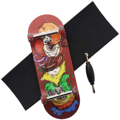 RACOFSB Pro Fingerboard 34mm Wooden Board Professional Finger Skateboard Trucks CNC Swirl Wheels (Hamburg)