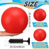 Poen 19 Pcs Sports Kickball Set Including 2 Pcs 10 Inch Playground Ball with Air Pump 5 Rubber Bases 10 Foul Marker Discs and a Flip Scoreboard for Adults Outdoor Backyard Game view 3