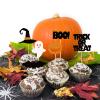 UXYOKM 24Pcs Halloween Cupcake Toppers Pumpkin Witch Hat Ghost Bats Boo Trick or Treat Cupcake Picks Baby Shower Birthday Halloween Themed Party Cake Decorations Supplies view 2