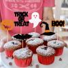 UXYOKM 24Pcs Halloween Cupcake Toppers Pumpkin Witch Hat Ghost Bats Boo Trick or Treat Cupcake Picks Baby Shower Birthday Halloween Themed Party Cake Decorations Supplies view 4