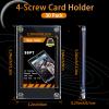 Jetec 40 Pieces Trading Card Protector Baseball Screw Card Holder 35 Pt Acrylic Clear Display Protector for Baseball Football Sports Trading Game Storage and Display view 2
