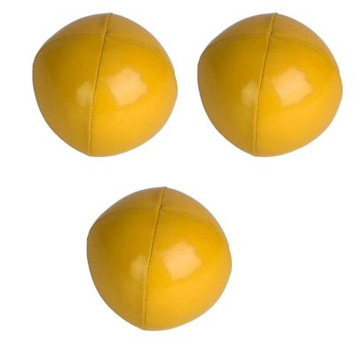 Bagima Juggling Balls for Beginners 3 pcs PU Juggling Balls Clown Juggle Ball Set for Beginner Professionals (Yellow)