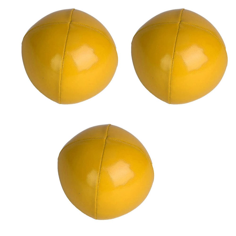 Bagima Juggling Balls for Beginners 3 pcs PU Juggling Balls Clown Juggle Ball Set for Beginner Professionals (Yellow)