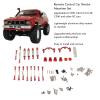 Estink RC Car Spare Parts Kit, Aluminum Alloy Shocks Absorber Bracket Plate RC Car Pull Rod Kit Replacement RC Car Upgrade Part Fit for C24 C14 C14K C24K RC Car (Red) view 2