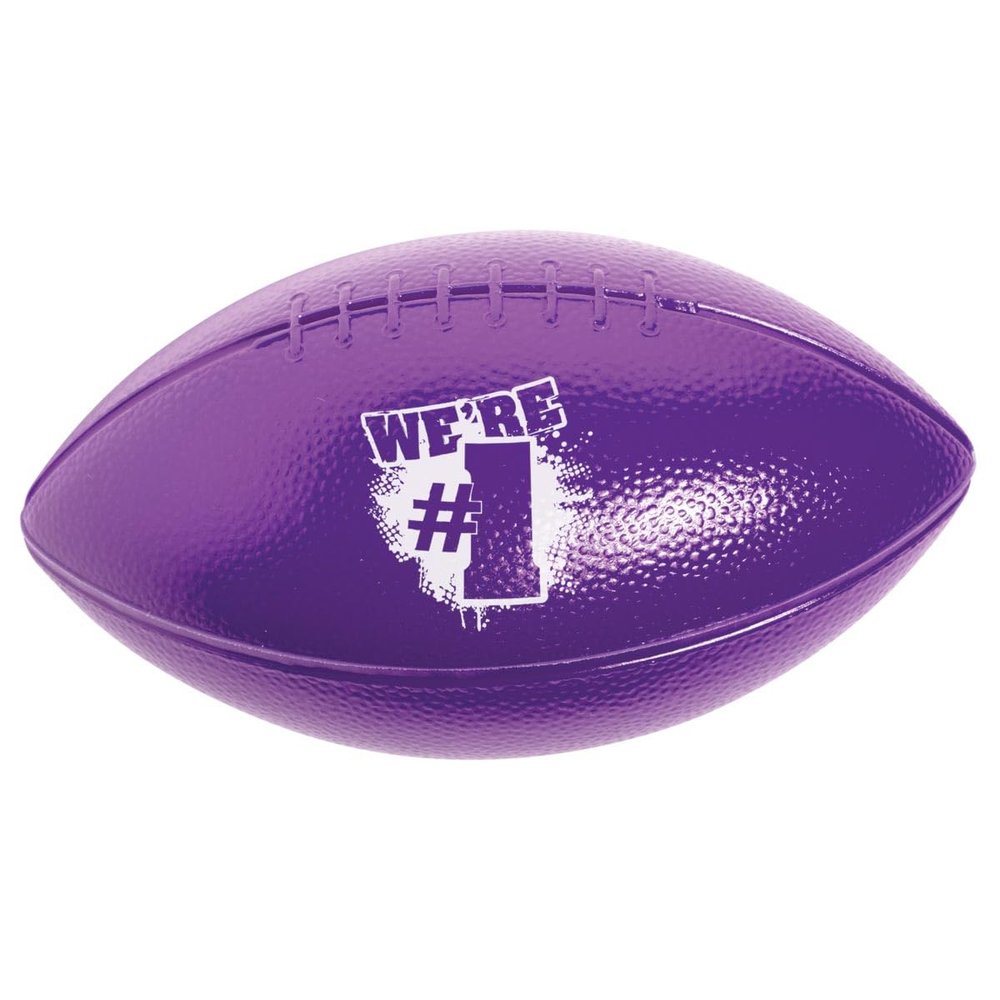 Anderson's Purple and White We're Number One Football Sport Balls, Set of 25, School Spirit, Game Day, Novelty Items