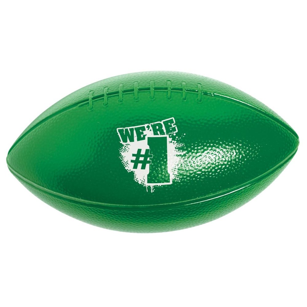 Anderson's Green and White We're Number One Football Sport Balls, Set of 100, School Spirit, Game Day, Novelty Items