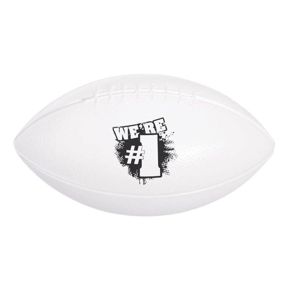 Anderson's White and Black We're Number One Football Sport Balls, Set of 10, School Spirit, Game Day, Novelty Items