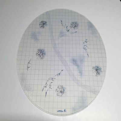 24" Diameter Snowscape Playmat with 1" Grid Stitched Edging, Double-Sided with Universal Dungeon Terrain