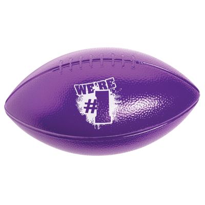Anderson's Purple and White We're Number One Football Sport Balls, Set of 10, School Spirit, Game Day, Novelty Items