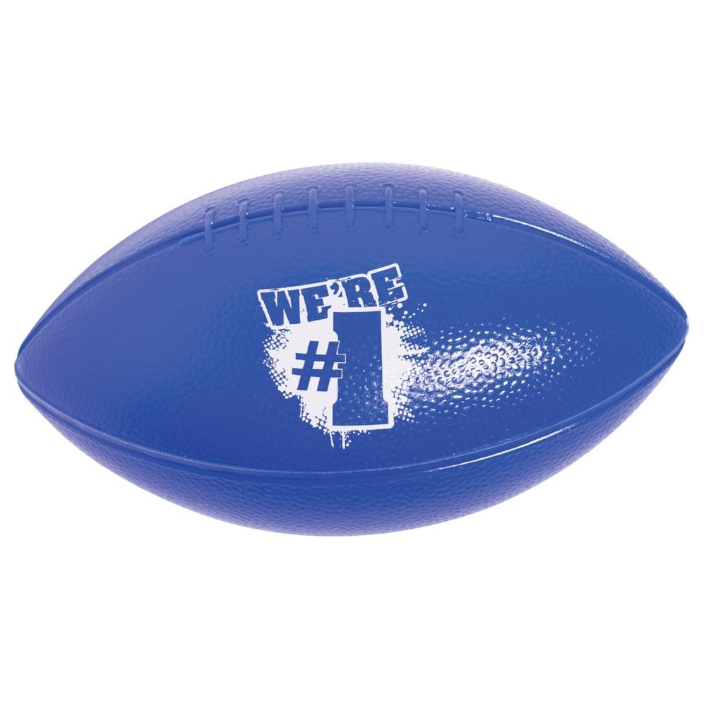 Anderson's Blue and White We're Number One Football Sport Balls, Set of 25, School Spirit, Game Day, Novelty Items