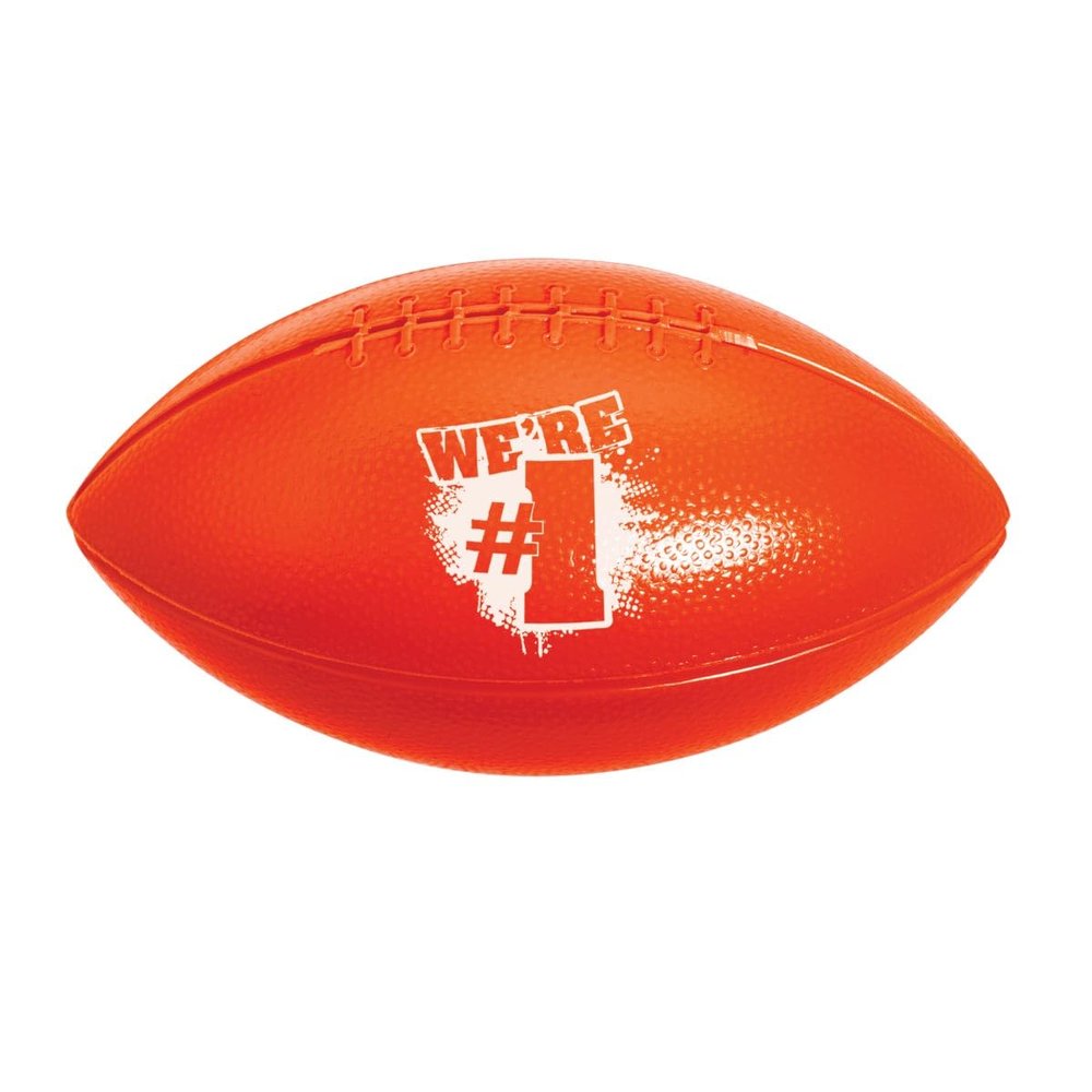Anderson's Red and White We're Number One Football Sport Balls, Set of 10, School Spirit, Game Day, Novelty Items