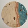 24" Diameter Beach Playmat with 1" Grid Stitched Edging, Double-Sided with Universal Dungeon Terrain view 1