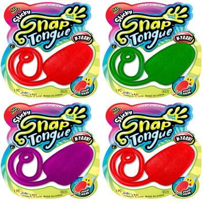 Fun a Ton Giant Snap Hand-Jumbo Sticky Tongue Toy (4 Packs Assorted Color) Large Stretchy Sticky Hands Toy for Kids. Classroom Prizes, Birthday Gifts Easter Goodie Bags Stuffers Bulk. 431-4s