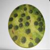 24" Diameter Forest Road Playmat with 1" Grid Stitched Edging, Double-Sided with Universal Dungeon Terrain view 2