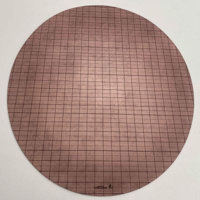 24" Diameter Wood Floor Playmat with 1" Grid Stitched Edging, Double-Sided with Universal Dungeon Terrain