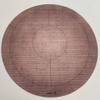 24" Diameter Wood Floor Playmat with 1" Grid Stitched Edging, Double-Sided with Universal Dungeon Terrain view 2