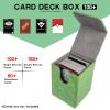 Dmoicols 4 Packs Card Deck Box Holds 400+ Single Sleeved Cards,Laser Sparkly Material Card Storage Box Vertical,4 in1 MTG Commander Deck Box with 2 Dividers fit TCG CCG (Black+Yellow+Cyan+Purple) view 4