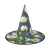 ZISHAK Spring Daisy Flowers Trendy Halloween Witch Hat For Women - Ultimate Party Hat For Best Halloween Costume Ensemble view 1