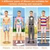 Ecore Fun 11 Items 11.5 Inch Boy Doll Clothes and Shoes - 5 Sets Fashion Casual Wear Clothes Outfit 2 Swimwear 4 Pairs Shoes for 12 inch boy Doll Random Styles view 4