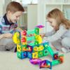 Everplay 100 Piece Marble Run Magnetic Building Toys Magnet Tile Construction Blocks STEM Learning Educational Toy Playset Toddlers Preschool Boys Girls Kids Children Unlimited Creations Age 3+ and Up view 3