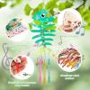 12Pcs Fish Wind Chime Kit, Wind Chime Kit Craft Kits, Wooden Fish Bone Wind Chime Crafts, DIY Fish Bone Hanging Ornaments Decorative, Fish Bone Party Favors for Kids Gift Birthday Party Favors view 3