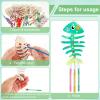 12Pcs Fish Wind Chime Kit, Wind Chime Kit Craft Kits, Wooden Fish Bone Wind Chime Crafts, DIY Fish Bone Hanging Ornaments Decorative, Fish Bone Party Favors for Kids Gift Birthday Party Favors view 4