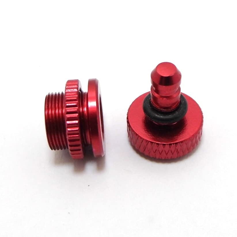 CRUMPS 1PCS Aluminum Gasoline Fuel Filler Pipe Tube Stopper Dot Line Plug Tank Lid Cap for Carb Gas Tank RC Boat Car Airplane (Color : Red, Size : 1)