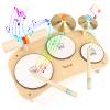 Kids Drum Set for Toddlers 3+, 8 in 1 Montessori Musical Instruments - Wooden Musical Toys for Baby Easter Christmas Birthday Gifts for Preschool Learning Music for Boys Girls Age 3 4 5 6 view 1