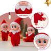 JOYIN 3PCS Christmas Red Tiny Elf Doll Soft Plush Toy for Xmas Decor Gift Accessories and Props, Christmas Party Decoration and Stocking Stuffers view 3