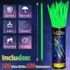 150 Pack 8 Green Glow Sticks Bulk with 150 Connectors Neon Glow In The Dark Party favors Supplies for Holiday Birthday Party Decoration (Green) view 2