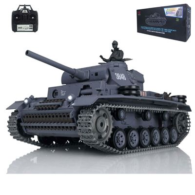 TOUCAN RC HOBBY Henglong 1/16 Scale FPV 7.0 Upgraded Panzer III L RTR RC Tank 3848 360 Turret (3848-Upgraded-turret 360-FPV)