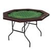 PEXMOR Foldable Poker Table, 8 Player Octagonal Folding Texas Holdem Blackjack Table w/Casino-Grade Felt, Water-Resistant Cushioned Rail, 8 Cup Holders, Portable Collapsible Legs Casino Game Table view 1