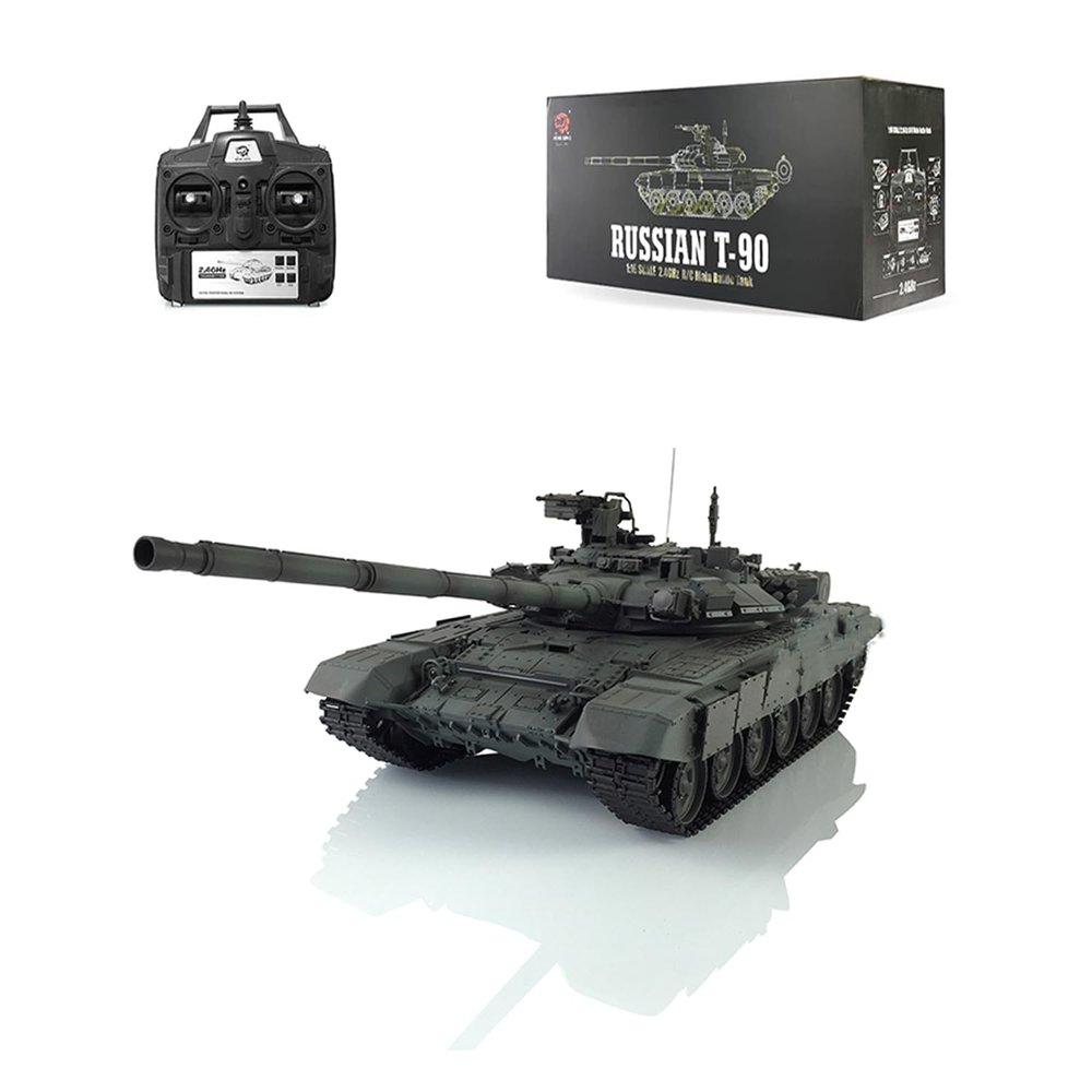 TOUCAN RC HOBBY Henglong 1/16 Green 7.0 Customized T90 RC Tank 3938 360 Turret Metal Wheels