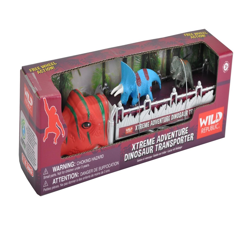 Wild Republic Transporters, Dinosaur Truck, Kids Gifts, Dinosaur Toy, Xtreme Transport