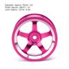 Tomotato 4 Pcs RC Wheel Hub, RC 1/10 Aluminum On Road Wheel Rims Hex Aluminum Alloy Wheel Hub Accessory RC Parts Wheels Upgrade Parts Fit for HSP 94123 Touring Drift Car (Pink) view 2