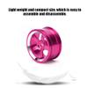 Tomotato 4 Pcs RC Wheel Hub, RC 1/10 Aluminum On Road Wheel Rims Hex Aluminum Alloy Wheel Hub Accessory RC Parts Wheels Upgrade Parts Fit for HSP 94123 Touring Drift Car (Pink) view 3