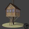 The Nantahala  : 12' Square Treehouse Plan view 3