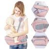 Baby Hip Carrier with Foldable Seat 180 Up-Down for Infant,Adjustable Straps Also as Waistband Extender,Huge Pockets,Ergonomic Waist Stool for Newborn to Toddlers Gift All-Seasons (Pink) view 1