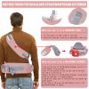 Baby Hip Carrier with Foldable Seat 180 Up-Down for Infant,Adjustable Straps Also as Waistband Extender,Huge Pockets,Ergonomic Waist Stool for Newborn to Toddlers Gift All-Seasons (Pink) view 4