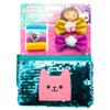 Joy Toy Joytoy Gabby's Dollhouse Accessory Set with 6 Braid Holders, 2 Glitter Mesh Hairpins and Magic Sequin Beauty Bag on Bakery Card, 15 x 2 x 24 cm view 1