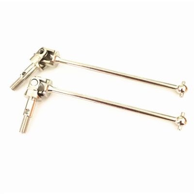 2pcs 108015 Aluminum Steel Universal Shaft for 1/10 for Redcat Volcano Epx/epx PRO Upgrade Parts for Monster Truck for HSP 94111 Replacement Modification Accessories (Color : Silver)