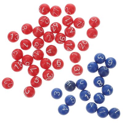 ibasenice 98 Pcs Numbered Bingo Balls Multicolor Raffle Replacement Mini Table Tennis Balls for Party Bingo Game Accessories