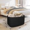 HONCESTA Extra Large Black Basket, 22" X 17" X 12" Rectangle Woven Bin for Storage, Soft Cotton Rope Kids Room Toy Box Bins, Big Wicker Basket Organizer for Blankets, Pillows, Laundry view 3