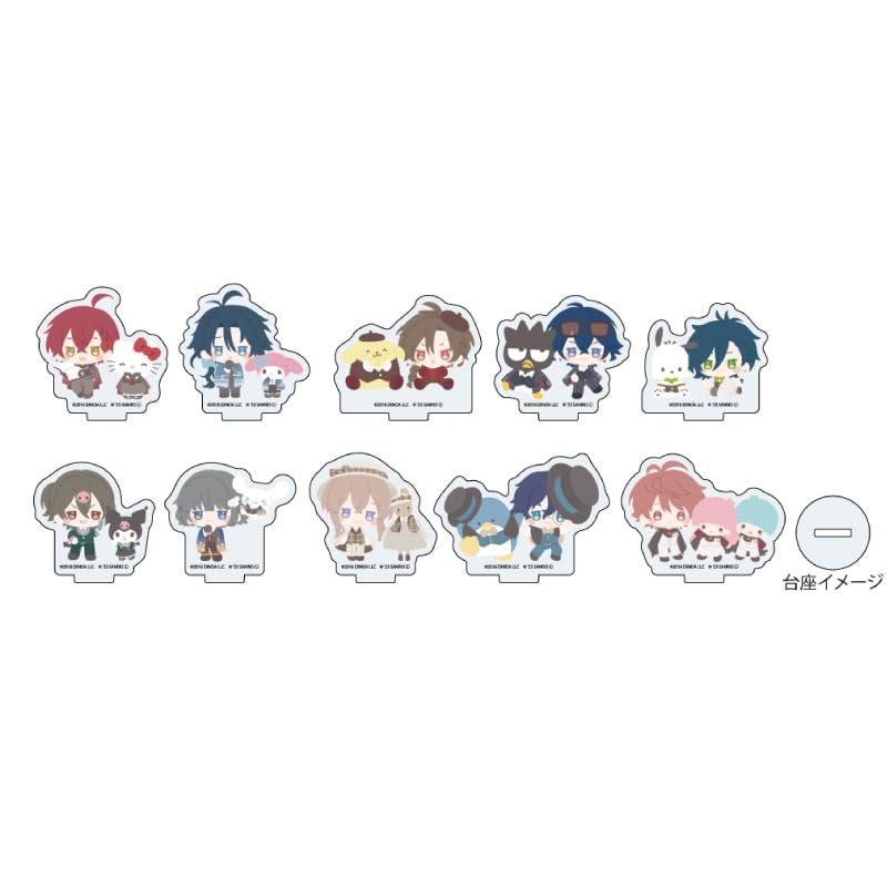A3 Bungo to Alchemist x Sanrio Characters 01 Mini Character Illustration Acrylic Petit Stand, Box of 10