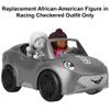 Replacement Part for Fisher-Price Little-People Convertible Car Playset - HCF59 ~ Replacement African-American Figure in Racing Checkered Outfit ~ Inspired by Barbie view 3
