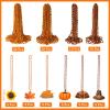 Becfupo 100 Pcs Thanksgiving Beads Necklaces, Orange Brown Bead Necklaces With Maple Leaf Pumpkin Turkey Pendants For Thanksgiving Patry Favors, Fall Decoration view 2