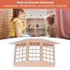 1/12 Dollhouse Bay Window 45 Degree Corner 3 Sided Window Model for DIY with Fine Polishing, Exquisite Crafted view 3