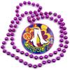 Groovy Go Go Dancer White Boots Peace Hippy Mardi Gras Bead Necklace New Orleans Parade Beads view 1