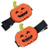 Girls Halloween Hair Clip Baby Halloween Hair Accessories Hair Pin 2 Pack ZFJ37 (Pumpkin) view 1